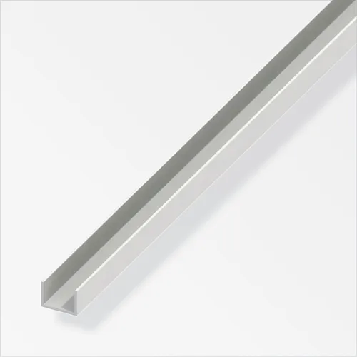 alfer U-Profil 1 m, 10 x 18 x 1 mm PVC (Kunststoff) glatt weiss
