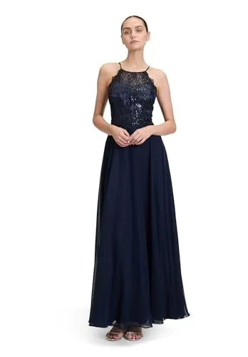 Vera Mont Abendkleid rückenfrei - Elegantes Damen Abendkleid in Night Sky, rückenfrei mit zarter Spitze und Neckholder. Ideal für festliche Anlässe, schwingender Schnitt und pflegeleichtes Material sorgen für einen perfekten Auftritt.