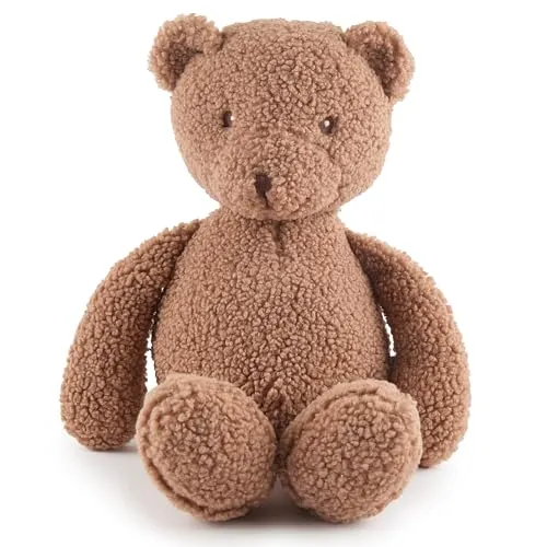 Bieco Kuscheltier Bär Mika XL | 46 cm | Teddybär aus Bouclé | Baby Plüsch Bär Stofftier | Plüschtier Teddy XXL Tedy Bear Kuscheltier Plüschtier Baby Gute Besserung Teddy Bär ab 0 Monate Weihnachtsbär