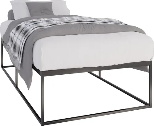 CLP Metallbett Scala – Modernes Bett mit Lattenrost, schwarz, 200x100 cm - Stabiles Metallbett mit robustem Gestell und integriertem Lattenrost. Bietet viel Stauraum und ist in verschiedenen Größen und Höhen erhältlich. Ideal für stilvolle Schlafzimmer.