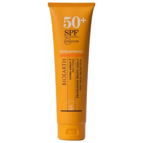 Bioearth Sonnencreme SPF50+ 150 ml ist eine wasserfeste Sonnenpflege. Sie schütz