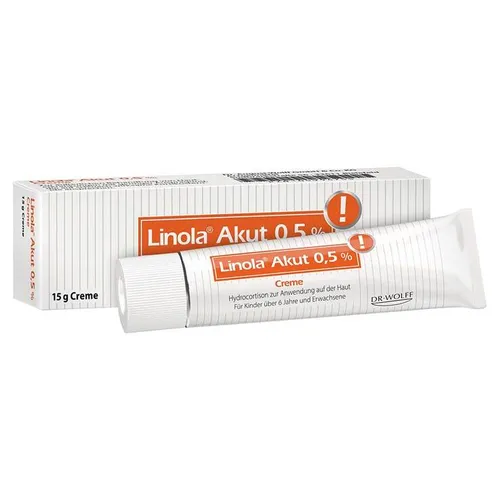Linola Akut 0.5% Creme - Arzneimittel zur Behandlung von Hauterkrankungen mit schwach wirksamen Kortikosteroiden. Ideal für die kurzfristige Anwendung bei leichten Beschwerden.