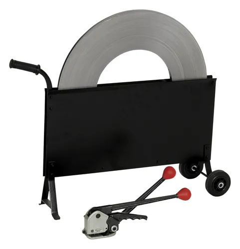 Banholzer & Wenz Stahlbandumreifungsset 13-19 mm - Umreifungsmaschinen, hülsenloses Set für effizientes Umreifen ohne Stahlband, ideal für sichere Verpackungen.