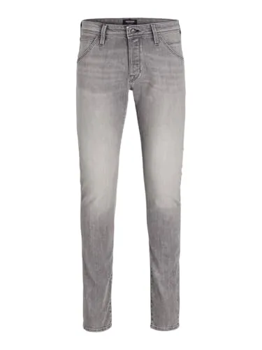 Jack & Jones Slim-fit-Jeans JJIGLENN JJFOX AM 496 NOOS grau 32 - Modische Slim-fit-Jeans aus elastischem Denim, ideal für einen lässigen Look. Pflegeleicht und knöchellang, perfekt für jedes Outfit.