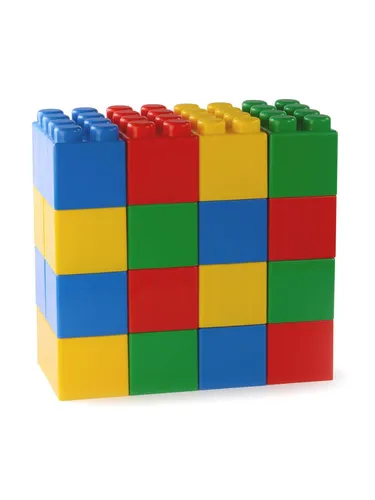Wader Bausteine Bausteinblock XXL 24 Stück 12M+ - Großformatige, bunte Bausteine für kreatives Bauen, sicher und langlebig für unbeschwerten Spielspaß drinnen und draußen