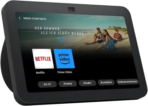AMAZON Echo Show 8 (3. Gen) - Smart Speaker, Anthracite mit 8 Zoll Bildschirm und integrierter Kamera für Videoanrufe und Smart Home Steuerung
