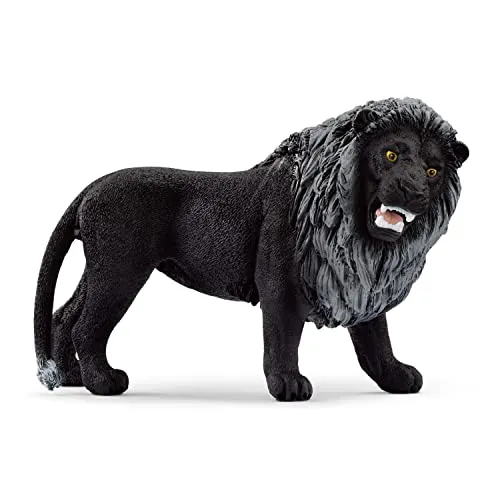 Schleich 72176 - Brüllender bunter Black Löwe, farbenfrohe Tierfigur für kreative Spielwelten ab Geburt