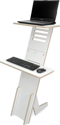 CAWI Stehschreibtisch | Höhenverstellbar und Modern - Der CAWI Stehschreibtisch ermöglicht flexibles Arbeiten im Stehen oder Sitzen. Aus robustem MDF gefertigt, überzeugt er durch Funktionalität und ansprechendes Design. Ideal für einen ergonomischen Arbeitsplatz.