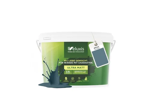 Veluxis Wandfarbe Universal - Hochwertige matte Innenfarbe für stilvolle Wohnräume. Tropfarm und geruchsarm – ideal für Kinderzimmer und Allergiker. Erhältlich in 30 eleganten Farbvarianten.