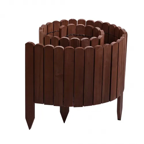 Gartenwelt Riegelsberger Rasenkante Rollborder Rasenkante aus Tannenholz Umzäunung Mähkante für den Garten, Braun