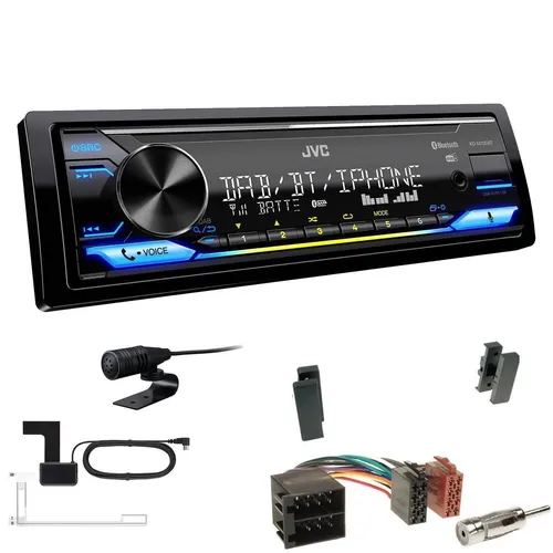 JVC KD-X472DBT Media Autoradio Bluetooth DAB+ für Seat Leon 1999-2006 - 1-DIN Autoradio mit Bluetooth und DAB+, ideal für Seat Leon (1999-2006), bietet Spotify Control und Sprachsteuerung für ein modernes Musikerlebnis.
