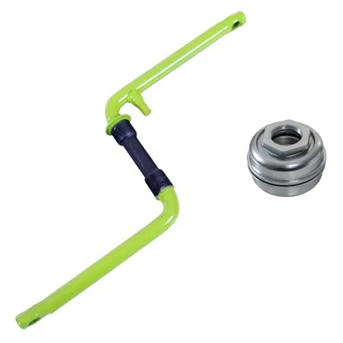 deTOX Fahrradkurbel Kurbel 152mm einteilig Fauber USBB Lager 16 oder 18 Zoll BMX (grün, mit Tretlager)
