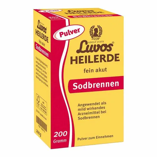 Luvos Heilerde fein akut Sodbrennen Pulver 200 g - Arzneimittel zur Linderung von Sodbrennen, mit natürlicher Heilerde für schnelle und effektive Wirkung.