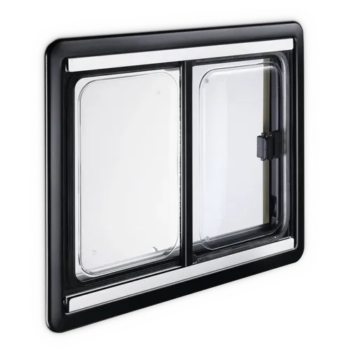 Dometic S 4-Schiebefenster 700 x 450 mm - Hochwertiges Ausstell- und Schiebefenster mit Polyurethan-Rahmen. Ideal für Fahrzeuge, bietet hohe Wärmedämmung und ein integriertes Verdunkelungsrollo. Praktisch mit Insektenschutz und stufenloser Öffnung.