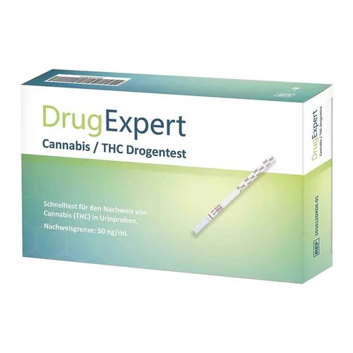 DrugExpert Cannabis / THC Drogentest 50 ng/ml Teststreifen Inhalt: 1 St