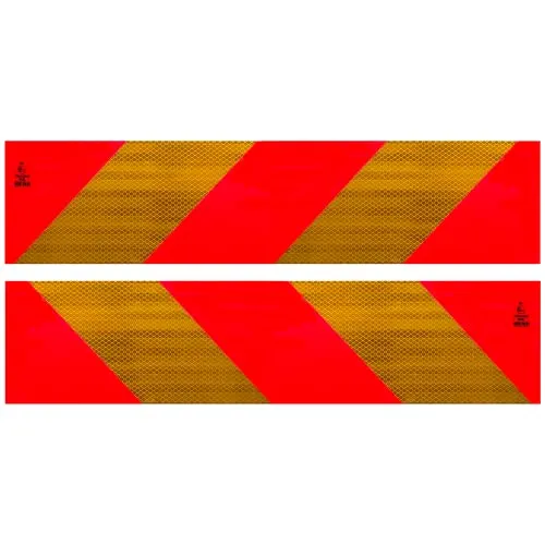 SAMETRUCK Heckmarkierung Zugmaschine Warntafel Set Warnmarkierung Satz ECE 70.01 Alu LKW
