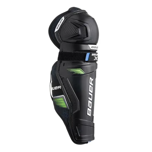 Bauer X II Eishockey Schienbeinschutz Junior 11" - Hochwertiger 11" Schienbeinschutz für Junioren, bietet optimalen Schutz und Bewegungsfreiheit auf dem Eis.