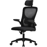 Ergonomischer ML-DESIGN Bürostuhl mit Kopfstütze - Bürostuhl mit verstellbarer Kopfstütze und Armlehnen, ideal für langes Sitzen im Büro oder beim Gaming, sorgt für optimalen Komfort und Unterstützung.