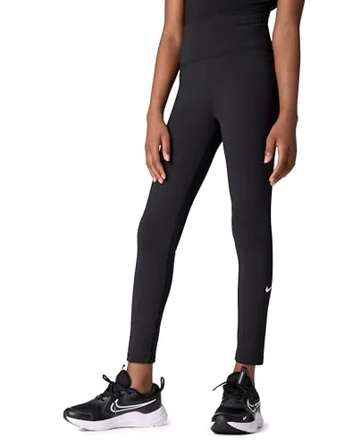 Nike Kid's One Dri-Fit Leggings - Schwarz, Größe S - Vielseitige Kinderleggings für sportliche Aktivitäten; atmungsaktives Dri-Fit Material sorgt für Trockenheit und Komfort beim Workout.