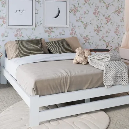 Home Collective Holzbett 160x200 cm - Massivholzbett aus skandinavischer Kiefer für einen natürlichen Schlafkomfort und stimmige Einrichtung im Skandi, Boho oder Landhausstil.