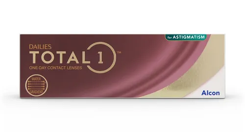 Alcon Dailies Total 1 für Astigmatismus - 30er Packung - Kontaktlinsen für Hornhautverkrümmung mit UV-Schutz, bieten klare Sicht und höchsten Tragekomfort auch bei langen Tragezeiten.