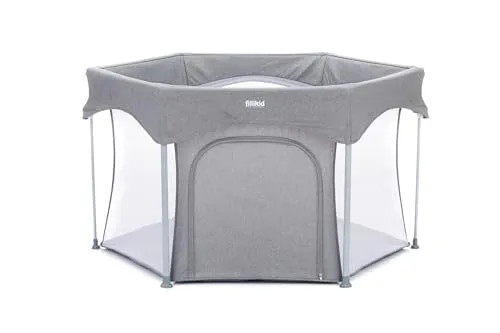 Fillikid Laufstall Laufgitter Athen Exklusiv - Laufgitter für Babys mit gepolstertem Boden, ideal für sicheres Spielen und Krabbeln zu Hause oder unterwegs. Leicht zusammenlegbar und mit praktischer Tragetasche.