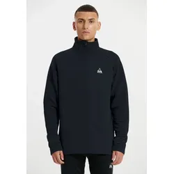 Sweatjacke SOS "Muju", Herren, Gr. L, blau (dunkelblau), 75% Polyester, 22% Viskose, 3% Elasthan, unifarben, casual, normal, hoch geschlossener Ausschnitt, Langarm, Sweatjacken, mit stilvollem Logodetail