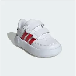 adidas Jungen Unisex Kinder Breaknet 2.0 Schuhe - Tennisschuhe in Cloud White/Better Scarlet/Carbon - Sneaker für Jungen mit praktischem Klettverschluss und bequemer EVA-Sohle für optimalen Tragekomfort und Unterstützung beim Spielen.