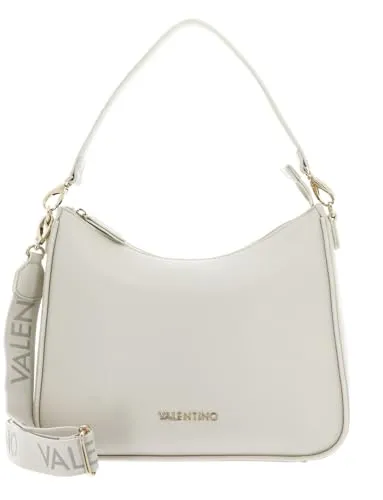 VALENTINO BAGS Hobo Bag Ecru - Umhängetasche aus 100% Polyurethan, mit abnehmbarem und verstellbarem Schulterriemen für optimalen Tragekomfort.