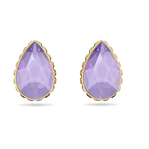 Swarovski Ohrring-Set - Ohrringe mit innovativem dreidimensionalen Rücken, wendbar und vielseitig einsetzbar. Große Tropfen-Crystals in goldfarbener Fassung für einen mutigen Look.