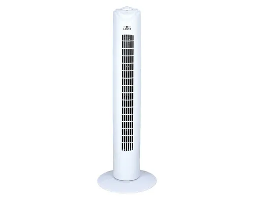 Lentz Turmventilator Towerventilator Standventilator - Oszillierender Standventilator für erfrischende Luftzirkulation, kompakt und elegant in Weiß, ideal für jeden Raum. Mit praktischem Tragegriff für einfache Handhabung.