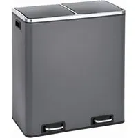 SVITA TM2X30 Treteimer 60 Liter - Design Abfalleimer mit Mülltrennung - Haushaltszubehör mit edlem Design und 60L Fassungsvermögen. Inklusive herausnehmbaren Inneneimern und geräuschlosem Schließmechanismus für hygienische Nutzung in Küche oder Büro.
