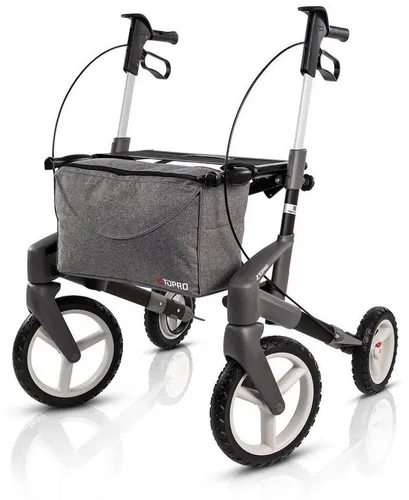 Topro Rollator schwarz - Robuster Gehwagen für mehr Mobilität - Behinderten-Bedarf, stabiler und leichter Rollator mit ergonomischem Design für höchsten Komfort und Sicherheit.