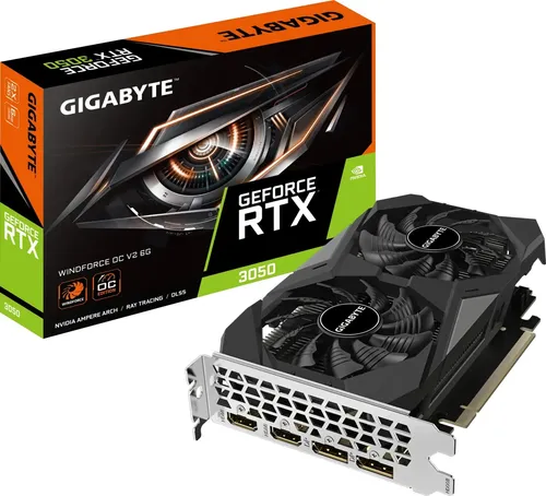 Grafikkarte Gigabyte NVIDIA GeForce RTX 3050 Windforce OC 6GB - Grafikkarten mit 6GB GDDR6, ideal für Gaming und kreative Anwendungen. Unterstützt G-SYNC und FreeSync für flüssiges Gameplay.