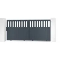 Casanoov Elektrisches Schiebetor Santis 300x140cm mit Antrieb Ranger C300 - Hochwertiges Schiebetor aus Aluminium, 300cm breit und 140cm hoch. Ideal für den Außenbereich, inklusive leistungsstarkem Antrieb für einfache Bedienung.