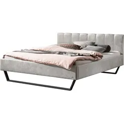 HASENA Polsterbett Stefano 140x200 Kunstleder grau - Elegantes Polsterbett Stefano mit höhenverstellbarer Einlegetiefe für optimale Anpassung an Matratzen. Strapazierfähiges, veganes Leder sorgt für langlebige Qualität und modernes Design im Schlafzimmer.