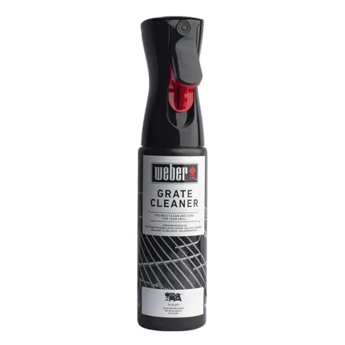Weber Grillrost-Reiniger 300ml - Effektives Nebelspray für alle Grillmodelle - Grillreiniger, biologisch abbaubar und ohne gefährliche Inhaltsstoffe – löst Fett- und Speisereste schonend und erreicht auch schwer zugängliche Stellen.