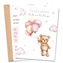 MeinBaby123® Einladungskarten Kindergeburtstag inkl. 10 Umschläge, Kindergeburtstag Jungs und Mädchen, Geburtstagseinladungen Kinder blau