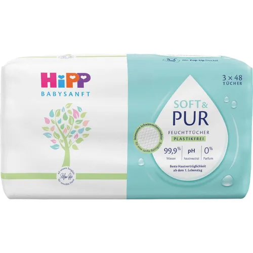 Hipp Babysanft Soft & Pur Feuchttücher 3x 48 Tücher