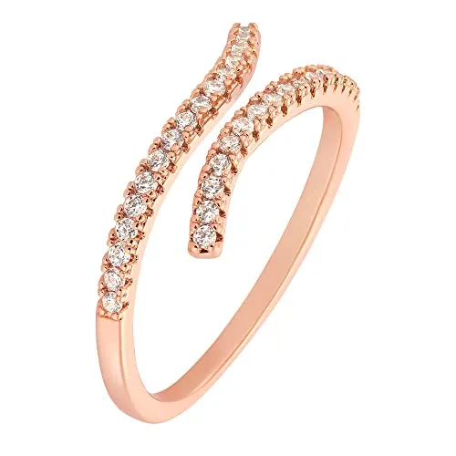 Heideman Ring Miranda Damen aus Edelstahl rosegold farbend poliert Damenring für Frauen mit Stein Zirkonia weiss rose vergoldet