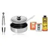 Henssler Kochbox Special 5-teilig | Schmorpfanne Ø 26 cm | Antihaft | Induktion | Glasdeckel | Grillzange | Gewürze | Rezept SH20370