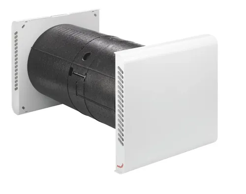 Zehnder ComfoSpot 50 Außenwandhaube Edelstahl - Komfort-Lüftungsgerät für optimales Raumklima mit bis zu 82% Wärmerückgewinnung, leise EC-Gleichstrommotoren und einfache Montage ohne Kondensatentsorgung.