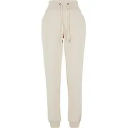 Urban Classics Damen Jogginghose Ladies Cozy Sweatpants, High Waist Jogginghose für Frauen, Loose Fit, whitesand, 5XL