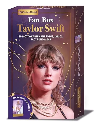 Fan-Box Taylor Swift: 30 Motiv-Karten mit Fotos, Lyrics, Facts und mehr I mit Karten-Aufsteller I 100% inoffiziell