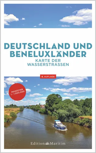 Karte der Wasserstraßen Deutschland und Beneluxländer - Bücher - Detaillierte Karte für Bootsportliebhaber, ideal zur Planung von Reisen auf Wasserwegen in Deutschland und den Beneluxländern.