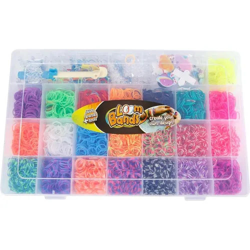 Loom Bands Set 5600tlg in Box mit Zubehör - Umfangreiches Loom Bands Set mit 5600 Teilen, ideal für kreative Bastelprojekte und Geschenke. Perfekt für Kinder und Bastelbegeisterte!