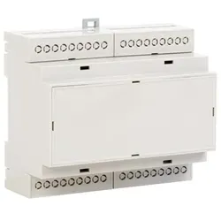 HQ Gainta DIN-Schienen-Modul-Box - 6Mg - Praktisches Gehäuse für Hutschienenmontage, ideal zum Einbau Ihrer Schaltung. Mit Snap-Fit-System für einfache Installation und robustem ABS-Kunststoff. Maße: 106 x 90 x 57 mm, Temperaturbereich: -20°C bis 100°C.