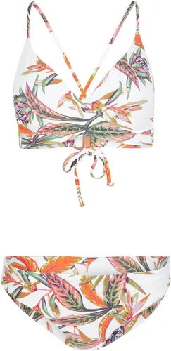 ONEILL BAAY MAOI Bikini 2023 - Weißes Tropical Flower Design - Bikinis aus schnell trocknendem Material mit frechem Schnitt und verstellbaren Trägern für perfekten Sitz. Teil der O'Neill Blue Reihe, aus 78% recyceltem Material gefertigt.