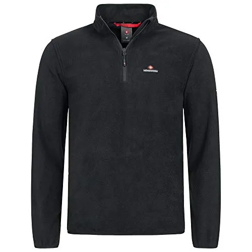 Höhenhorn 35E13 Skyja Herren Fleece Pullover Schwarz Gr. S - Sweatshirts für Herren, atmungsaktiv und ideal für kühle Tage, perfekt für Alltag und sportliche Aktivitäten.