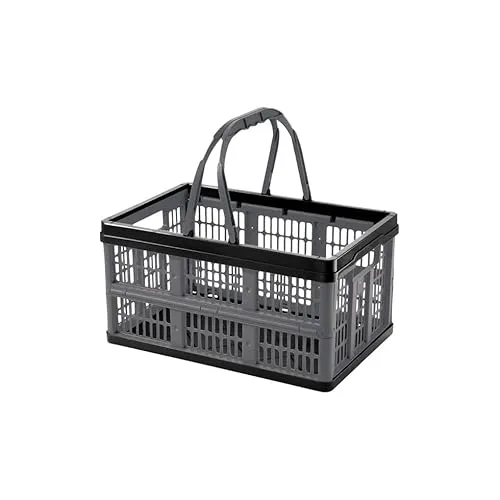 Tontarelli Klappbox Voila 16 L Einkaufskorb mit Henkel - Die Tontarelli Klappbox Voila 16 L in schwarz-anthrazit ist perfekt für unterwegs. Mit einem praktischen Henkel und einem Faltmechanismus ist sie platzsparend und bietet viel Stauraum für Einkäufe. Tragkraft bis 10 kg.